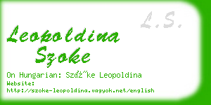 leopoldina szoke business card